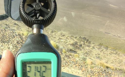 Se vuela todo: En yacimientos la ráfaga más fuerte hasta el momento fue de 214 km/h