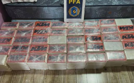 Secuestraron más de 60 kilos de cocaína en un operativo que podría llevar a una red internacional