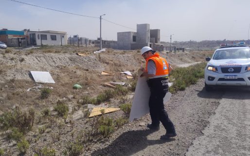 Se voló la construcción de un domo por la intensidad del viento