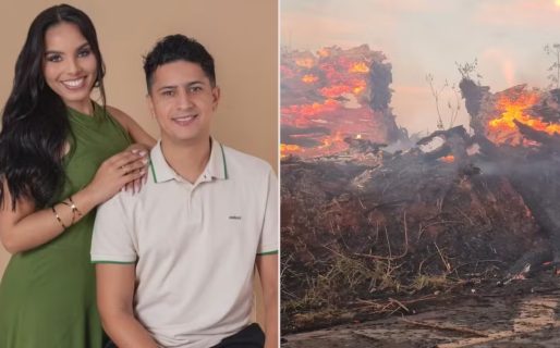 Dolor en Brasil: un músico volvía de su luna de miel cuando un árbol en llamas cayó sobre su auto y lo mató