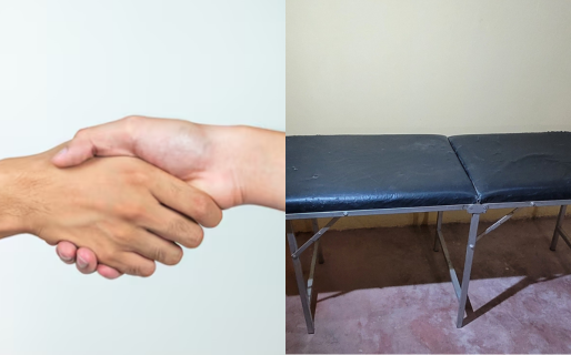 Cadena de favores en Comodoro: le regalaron una camilla para trabajar y ella devolvió el gesto a otro emprendedor