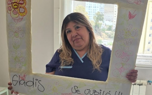 Gladys se jubiló tras 17 años de trabajo en esterilización y una vida dedicada al hospital