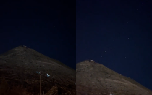 Comodoro fue testigo del espectáculo del tren de satélites