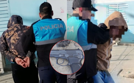 Dos jóvenes armados fueron capturados luego de que un vecino llamara a la policía