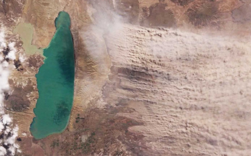 Impactantes imágenes satelitales muestran la fuerza del temporal de viento en Comodoro