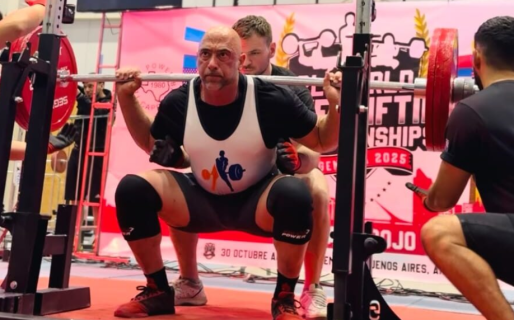 El comodorense Cristian Sánchez se consagró campeón mundial de Powerlifting en Buenos Aires