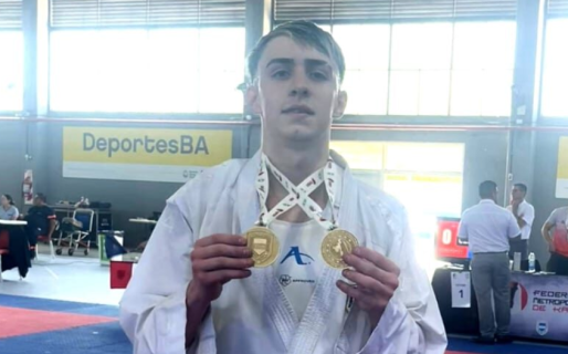 El karateka comodorense Franco Moroncini tuvo una excelente temporada