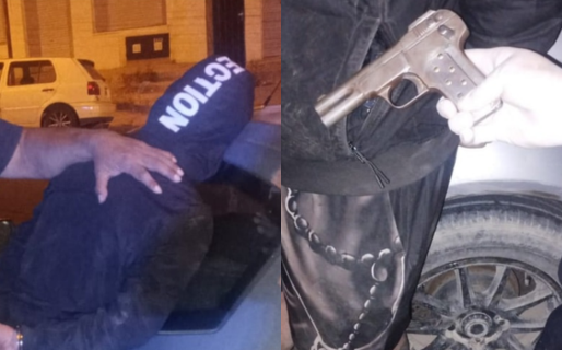 Quiso cargar combustible con un auto robado y terminó detenido: estaba armado