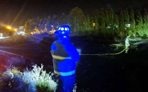 Un incendio de pastizales en Palazzo habría sido causado por el uso de bengalas