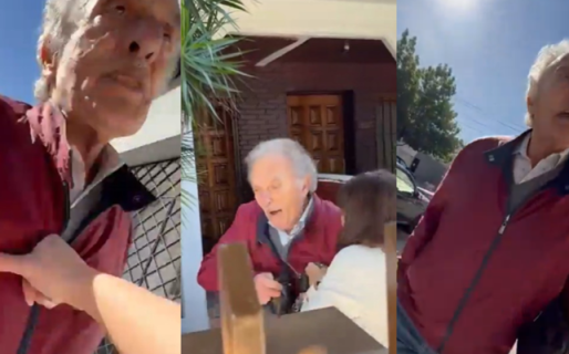 Un jubilado de 80 años golpeó a una mujer por una discusión de tránsito y todo quedó grabado