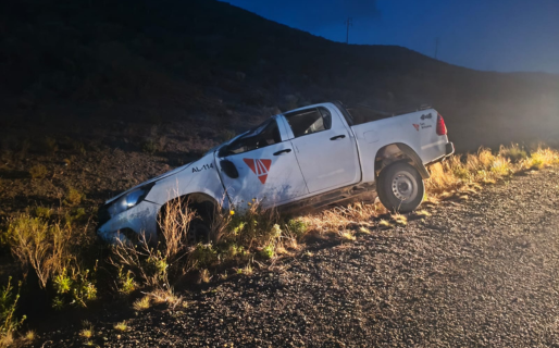 Un conductor resultó herido en un vuelco en Ruta 26