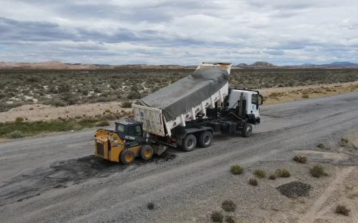 Vialidad Nacional avanza con tareas de conservación en la Ruta Nacional 25