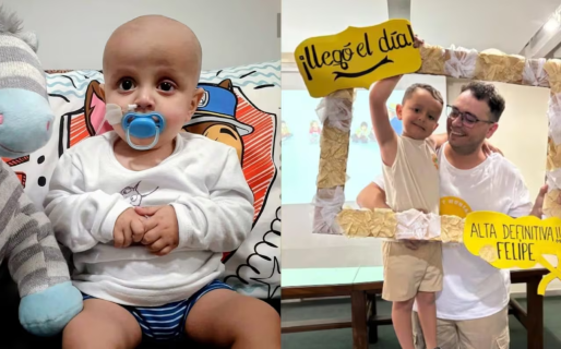 Un nene de seis años terminó un largo tratamiento contra el cáncer y emocionó a todos