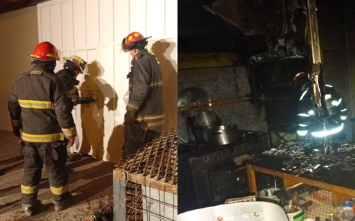 Un horno encendido provocó un principio de incendio en un comercio de la Avenida Rivadavia