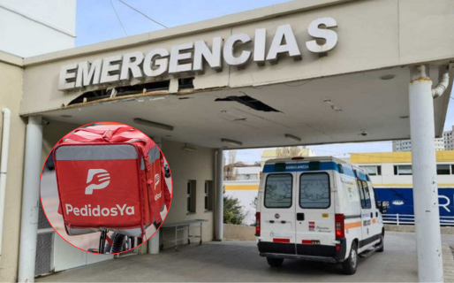 Un repartidor fue atropellado y terminó en el hospital con fractura de cadera