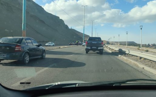 Accidente de tránsito en Ruta 3 frente al cerro