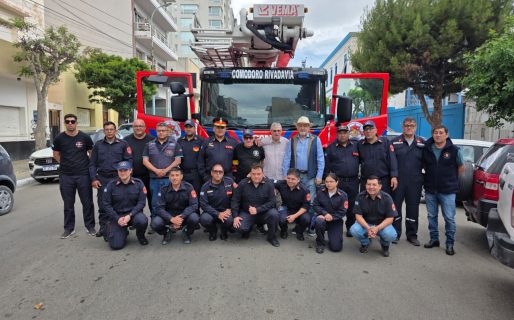Bomberos adquirieron una nueva autobomba con escalera hidráulica