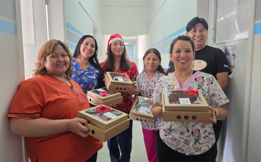 Gesto navideño en la UTIP del Hospital Regional