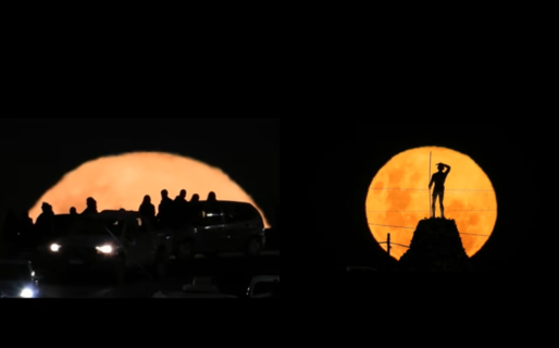 En Madryn, los vecinos se juntaron a ver la luna llena