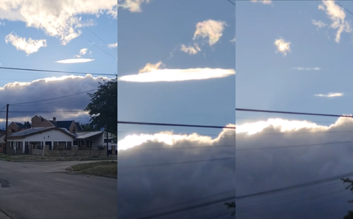 Un vecino se desconcertó al ver cómo «desapareció» una nube en Esquel
