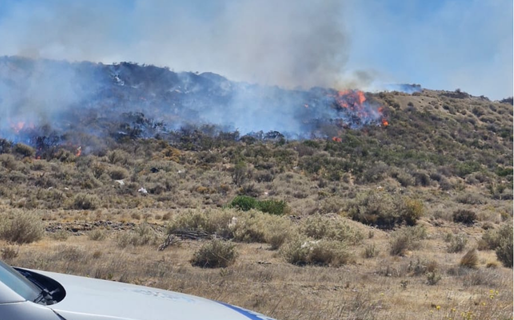 Bomberos sofocaron un incendio de pastizales en el barrio Fracción 15