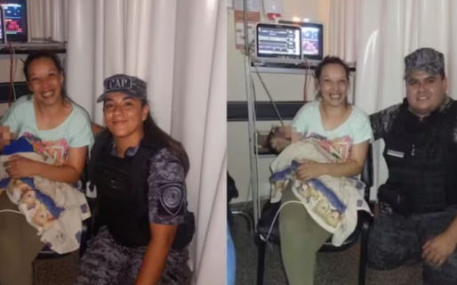 Policías salvaron la vida de un bebé de dos meses que se estaba ahogando