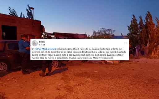 Tras perder a su hija y su casa en un incendio, implora una reubicación: «Necesito que nos ayude»