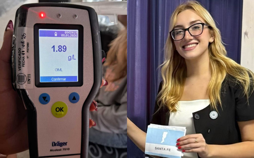 La novia del militante libertario que chocó alcoholizada fue inhabilitada para sacar su registro hasta 2099