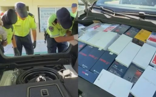 Iban desde Paraguay a Buenos Aires y la policía descubrió que ocultaban 131 celulares en el motor de su auto