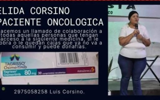 Piden colaboración solidaria para una paciente oncológica de Comodoro