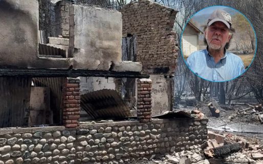 Inician campaña solidaria para un hombre que perdió su casa por el fuego