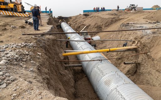 Avanza en los plazos previstos la obra de reemplazo del pluvial en la Ruta 3