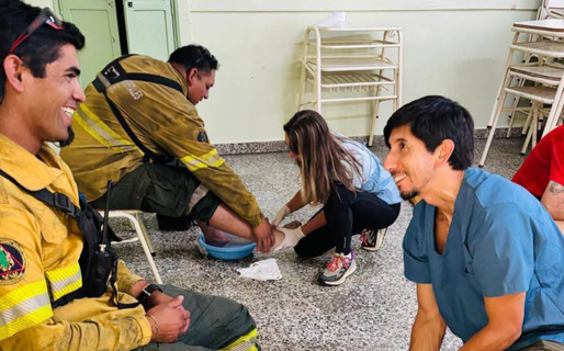 El Hospital de El Hoyo brindó asistencia integral a brigadistas y vecinos afectados