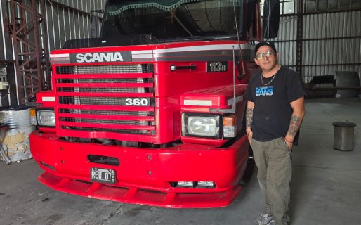 Puso a disposición su camión para llevar donaciones a los afectados por el incendio