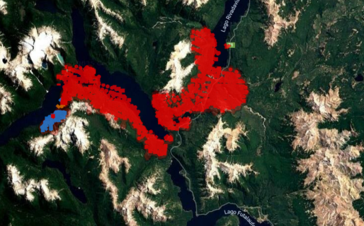 Visor satelital en tiempo real: así se monitorean los incendios que azotan Chubut