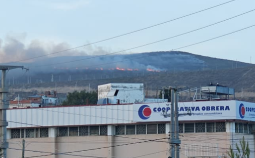 Se desató un importante incendio de pastizales en la zona de Radio Estación