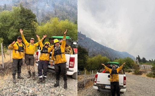 Las postales del alivio: así recibieron la lluvia los brigadistas en la Cordillera