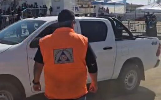 Operativo en Sismográfica: disponen 40 camionetas y apoyo del Ejército para retirar mobiliario