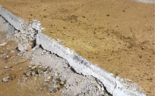 Barrio Sismográfica: volvió a levantarse el asfalto y complica el tránsito