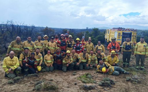 El Servicio Provincial agradeció el apoyo de brigadistas de Buenos Aires y Santa Cruz