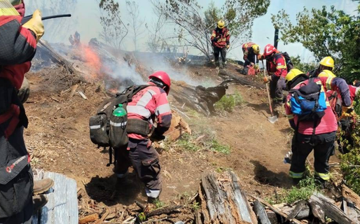 El Turbio: lograron contener el incendio tras un rápido despliegue aéreo y terrestre
