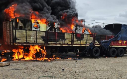 Un camionero falleció por un incendio en su vehículo mientras descansaba