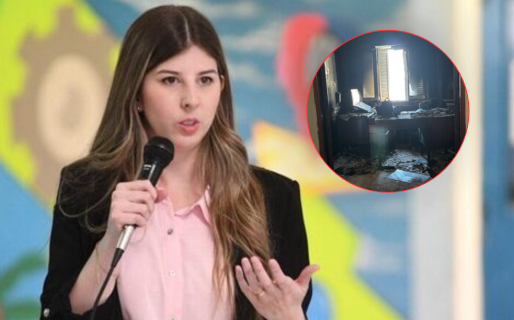 Se prendió fuego el despacho de la senadora chubutense Andrea Cristina