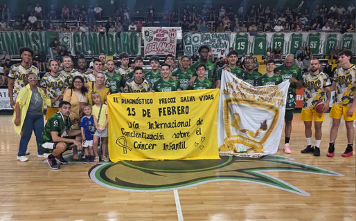 Gimnasia y Obras se unieron para visibilizar la lucha contra el cáncer infantil
