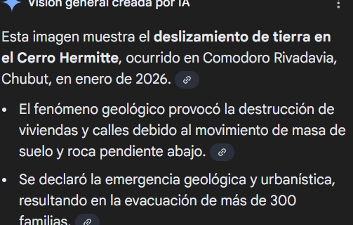 Qué hay detrás de una de las fotos más difundidas en el marco del deslizamiento del Cerro Hermitte