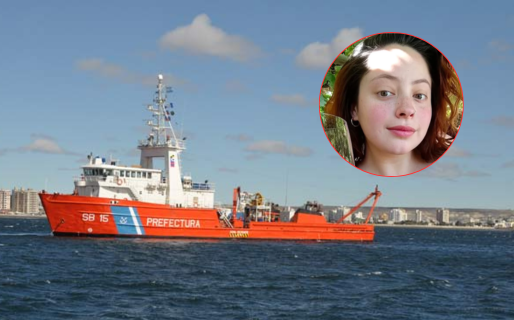 Llega a Chubut el súper buque SB-15 para buscar a la buzo desaparecida