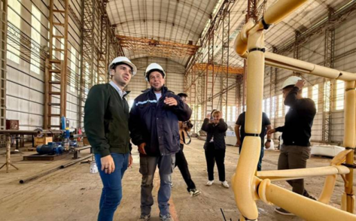 Torres destacó los avances en la obra del Astillero de Comodoro y aseguró que «fortalece la competitividad regional»