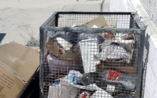 “No es de uso público”: la Vecinal de Quirno Costa advierte por el canasto de residuos