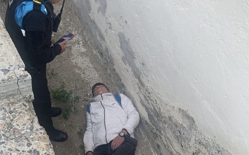 Cayó de un paredón en estado de ebriedad y terminó hospitalizado