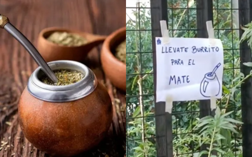 «Llévate burrito para el mate»: el cartel de una vecina de Rosario que conquistó las redes